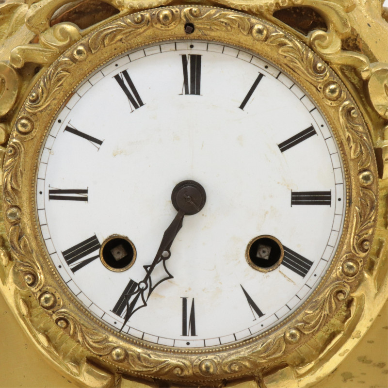 Regence Style Gilt Bronze Mantel Clock 19th C