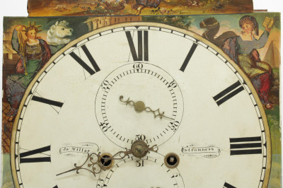 Scottish Inlaid Mahog Tall Case Clock 19 C Mil