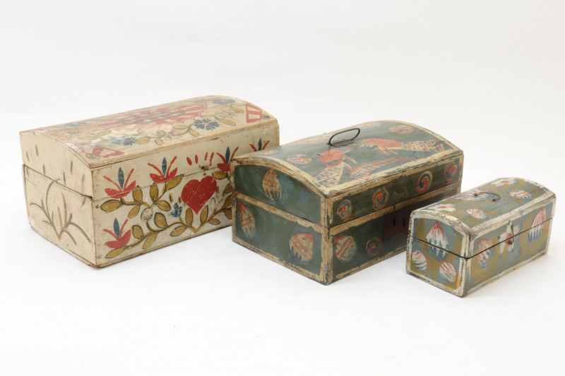 3 Brides Boxes late 19th/early 20th C
