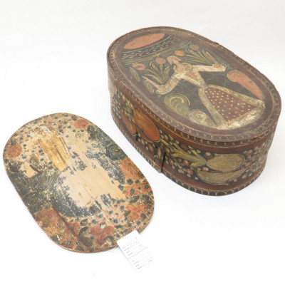 3 Oval Brides Boxes 19th 20th C