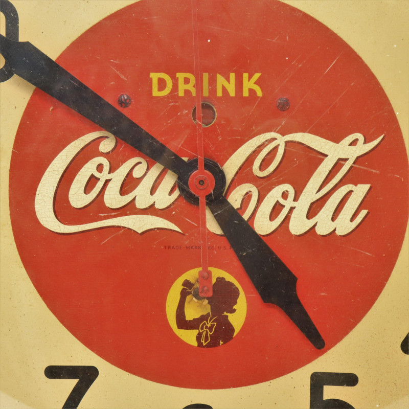 Coca Cola Advertising Metal Clock