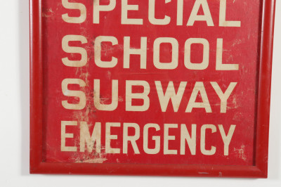 Vintage NY Cloth Trolley Destination Scroll