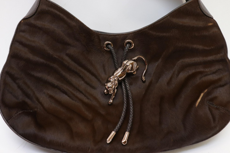 Cartier Calf Hair and Leather Handbag
