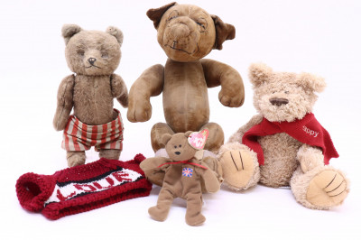 Image for Lot Chad Valley 'Bonzo' Stuffed Dog Teddy Bears