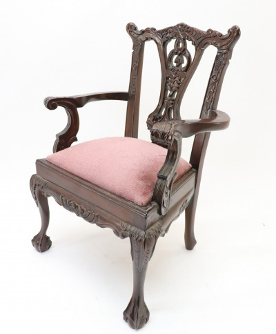 Carved Mahogany Childs/Doll Chippendale Chair