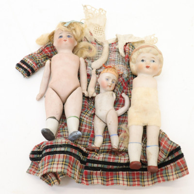 Image for Lot Antique Bisque Dolls