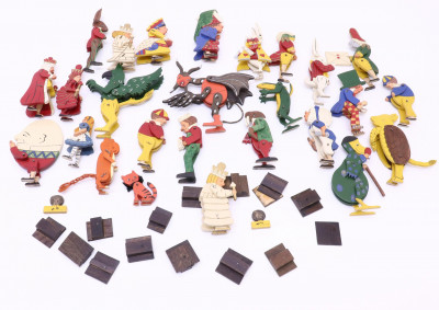 Image for Lot Box of Alice in Wonderland and other figures