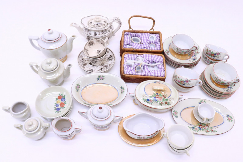 Group of Doll Size Porcelain Tea Wares