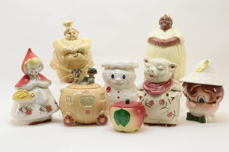 8 Pottery Cookie Jars incl McCoy