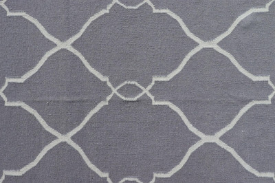 Image for Lot Contemporary Geometric Lattice Wool Rug