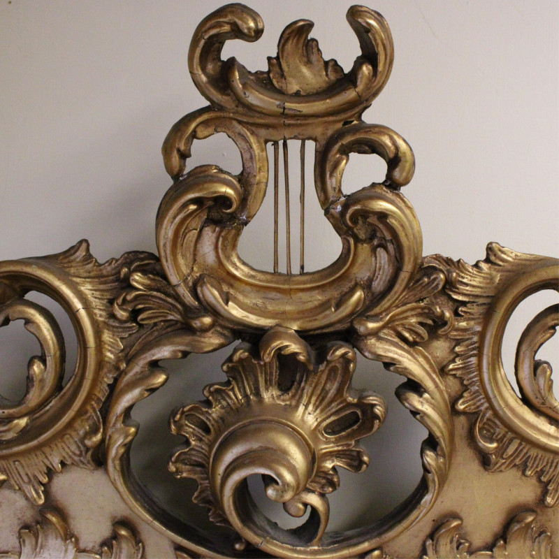 Swedish Rococo Revival Giltwood Mirror