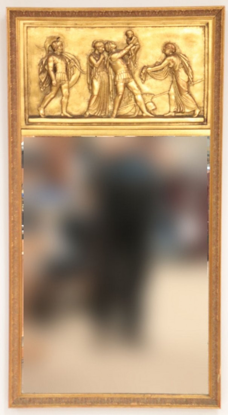 Empire Style Giltwood Composition Mirror