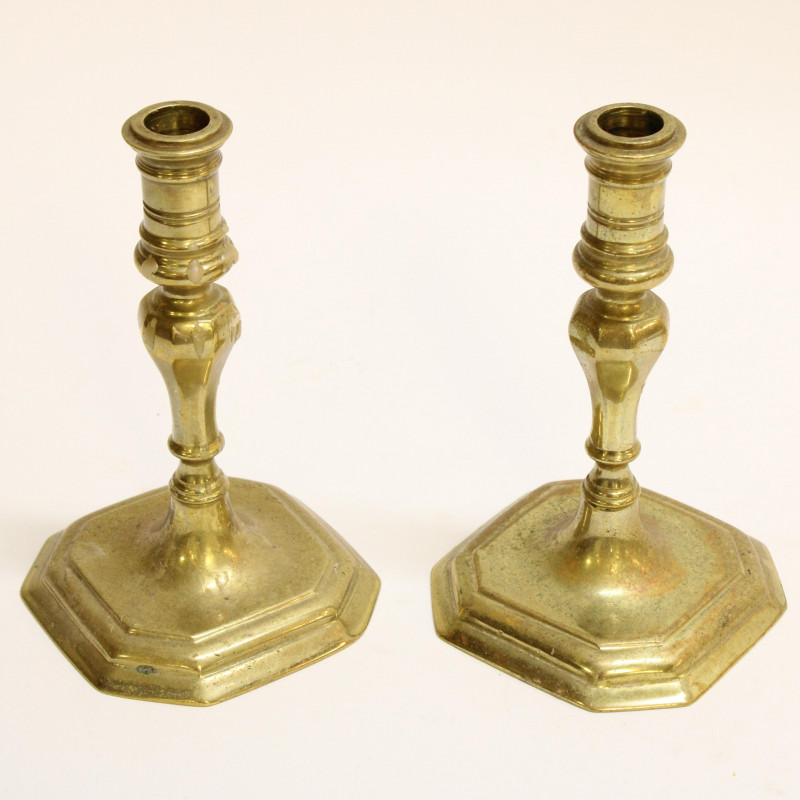 Pair Gilt Bronze Sconces Candlesticks