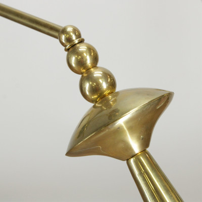Midcentury Modern Brass Pendant Chandelier