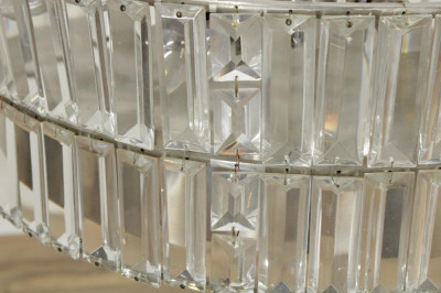 Lobmeyr Glass Chrome Ceiling Fixture