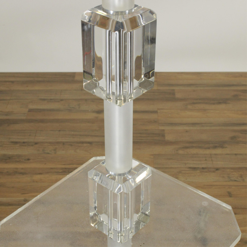 Acrylic Floor Lamp with Table