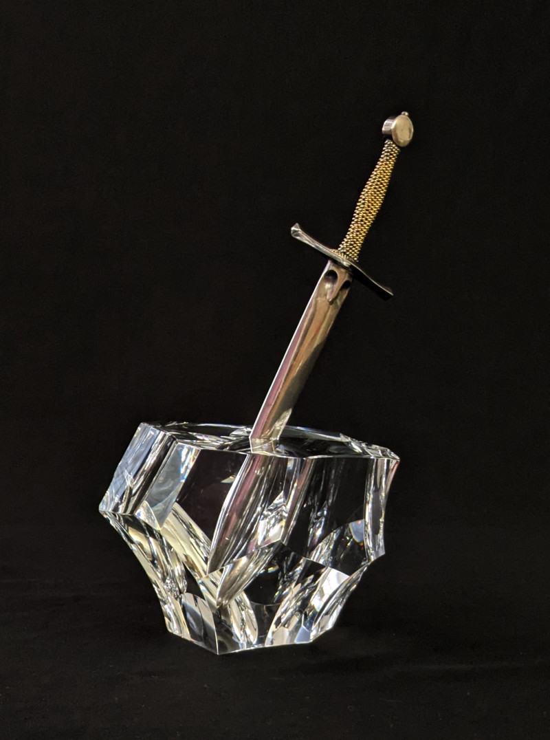 James Houston for Steuben Glass - Excalibur: paperweight and letter opener