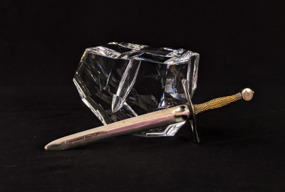 James Houston for Steuben Glass - Excalibur: paperweight and letter opener
