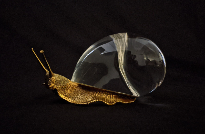 Peter Schelling for Steuben Glass - Snail Sculpture