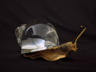 Image for Lot Peter Schelling for Steuben Glass - Snail Sculpture