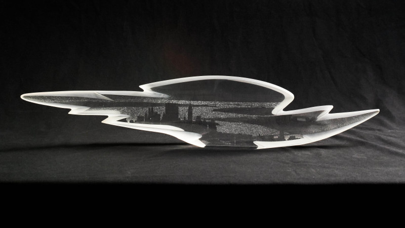 Donald Pollard for Steuben Glass - Manhattan Sculpture