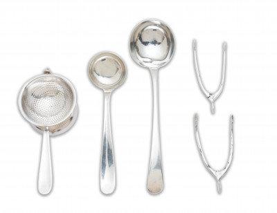 Image for Lot Christofle, Gorham, and other makers - Five Sterling and Silver-Plated Pieces