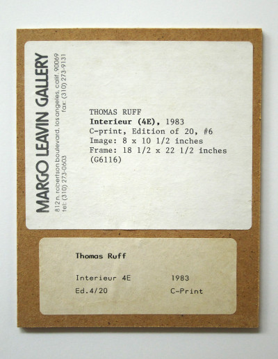 Thomas Ruff - Interieur (4E)