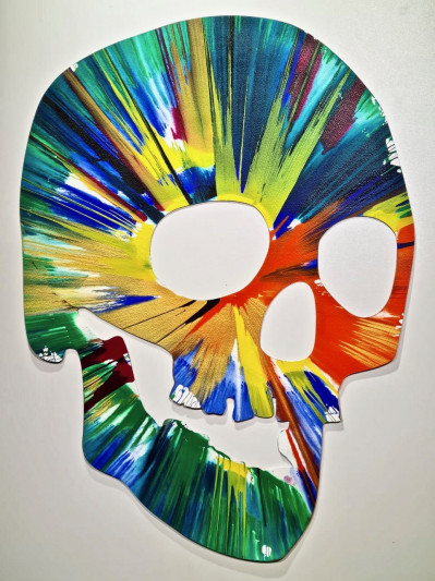Damien Hirst - Skull Spin Painting