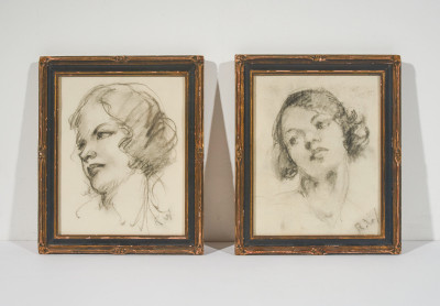 Image for Lot Unknown Artist - Group (Two portraits of women)