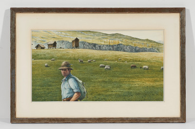 Reynolds Thomas - Untitled (Sheep in the field)
