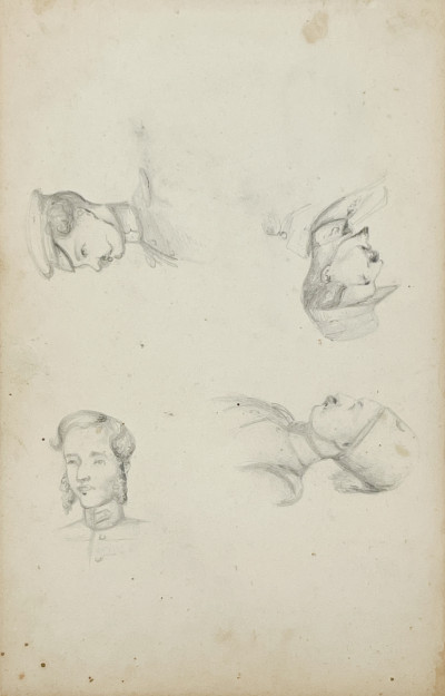 Possibly Edouard Manet - Group of Five (5) Figure Drawings