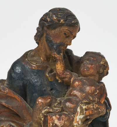 Artist Unknown - Nativity Figurine (Joseph and Christ)