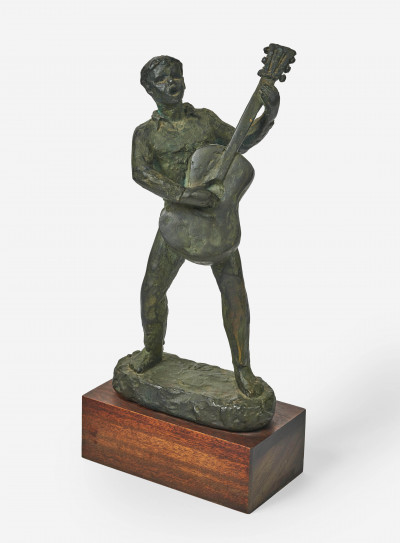 Image for Lot Unknown Artist - Bronze Guitar Player