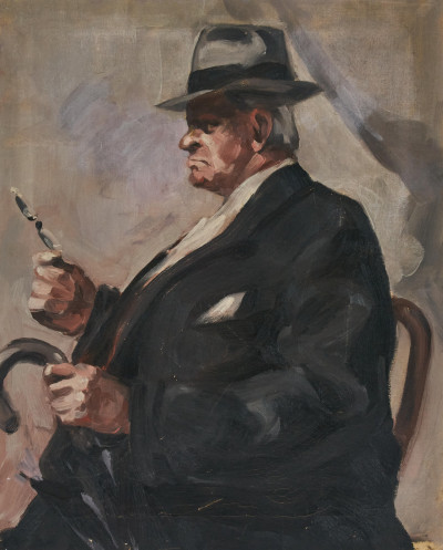 Image for Lot Unknown Artist - Untitled (Man with hat and cane)