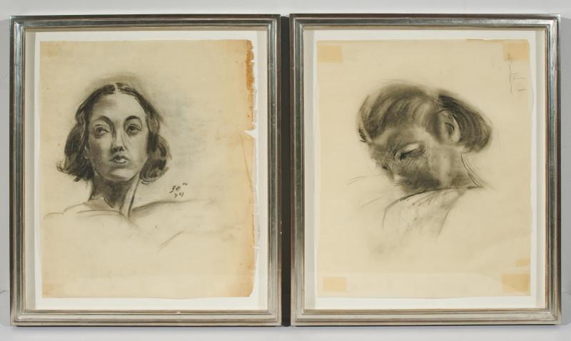 Unknown Artist - Group, Two (2) Portraits of women