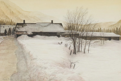 Image for Lot Reynolds Thomas - Untitled (Snowy road)
