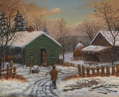 Image for Lot Albert Nemethy - Snow Scene