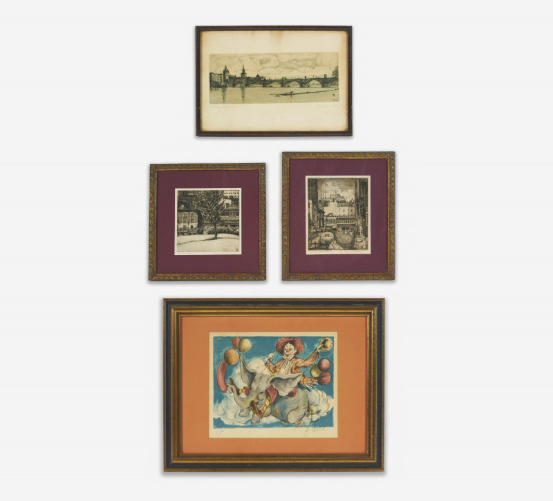 Various Artists - Group, Four (4) Prints