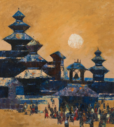 Image for Lot Unknown Artist - Untitled (Temples of Lalitpur)