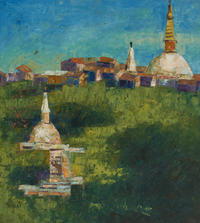 Image for Lot Unknown Artist - Untitled (Boudhanath stupa)