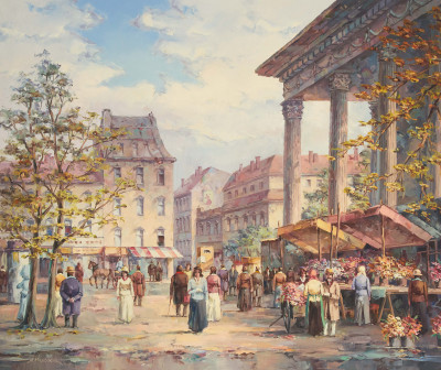 Horst Miesler - Madeleine Flower Market Paris