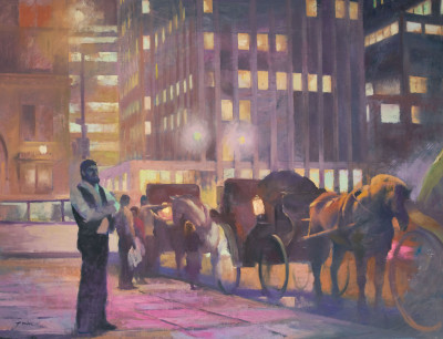 Image for Lot Hongnian Zhang - Evening Ride by the Plaza