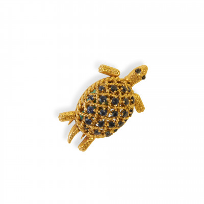 Cartier 18k Gold Turtle Brooch