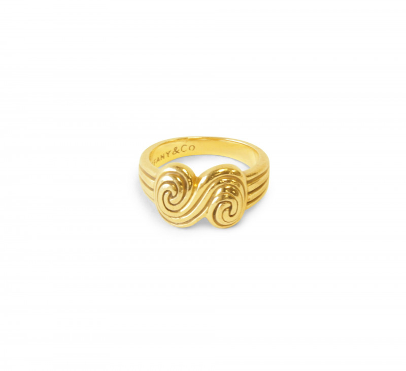 Tiffany Co 18k Gold Spiro Swirl Ring