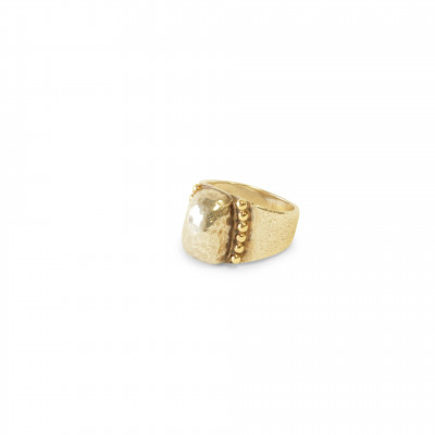 Image for Lot Sterling Silver and 18k Gold Ring