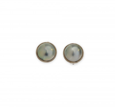 Image for Lot Pair of Tahitian Pearl Earrings