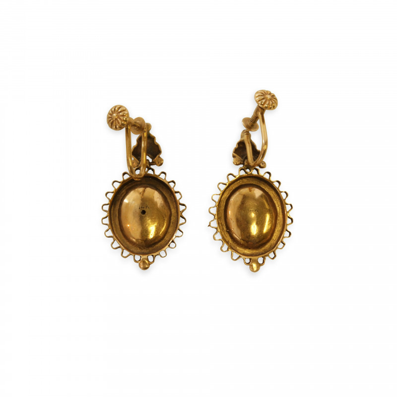Pair of Victorian 14k Gold Earrings