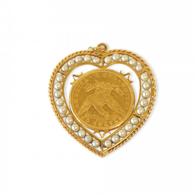 1897 Coronet Head Gold 10 Coin as Pendant