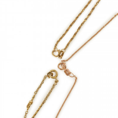Group of 14K Dainty Gold Chains