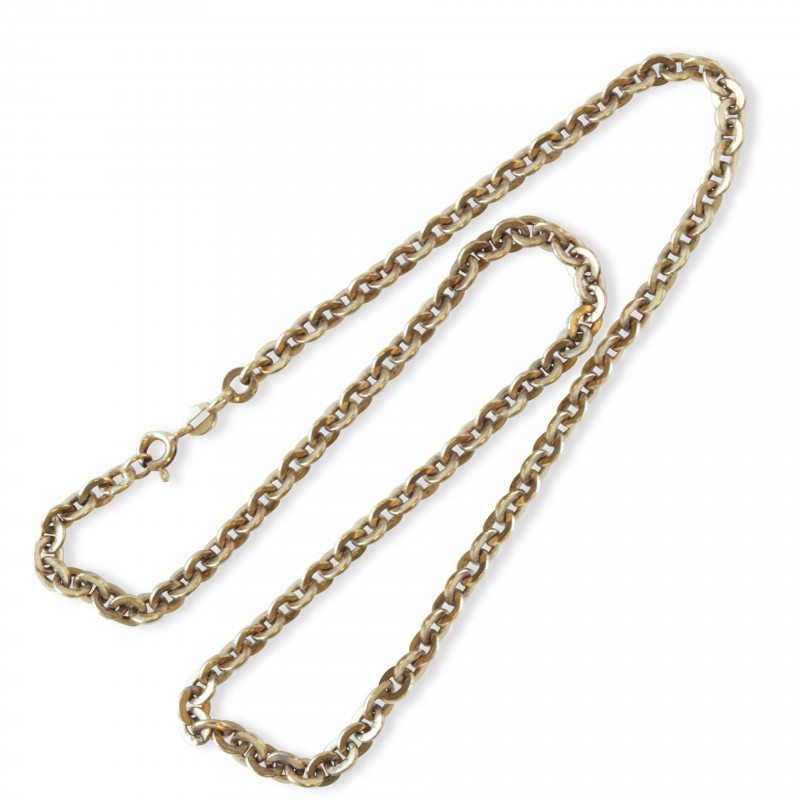 14k Yellow Gold Cascade Link Chain Necklace